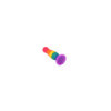 Plug anal ventouse multicouleur taille S 
